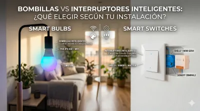 Bombillas vs interruptores inteligentes: qué elegir según tu instalación