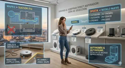 7 errores comunes al comprar un robot aspirador (y cómo evitarlos)