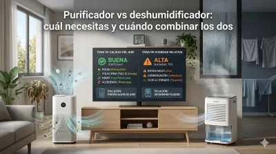 Purificador vs deshumidificador: cuál necesitas y cuándo combinar los dos